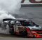 Kyle Busch does celebratory burnouts for the fans at Iowa Speedway in Newton, Iowa after his ninth NASCAR Nationwide Series victory and 14th top-10 finish in 2010. Credit: John Sommers II/Getty Images